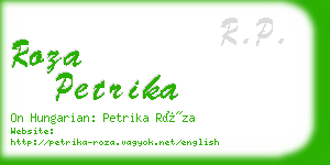 roza petrika business card